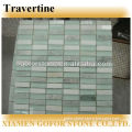 yellow travertine and glass mosaic